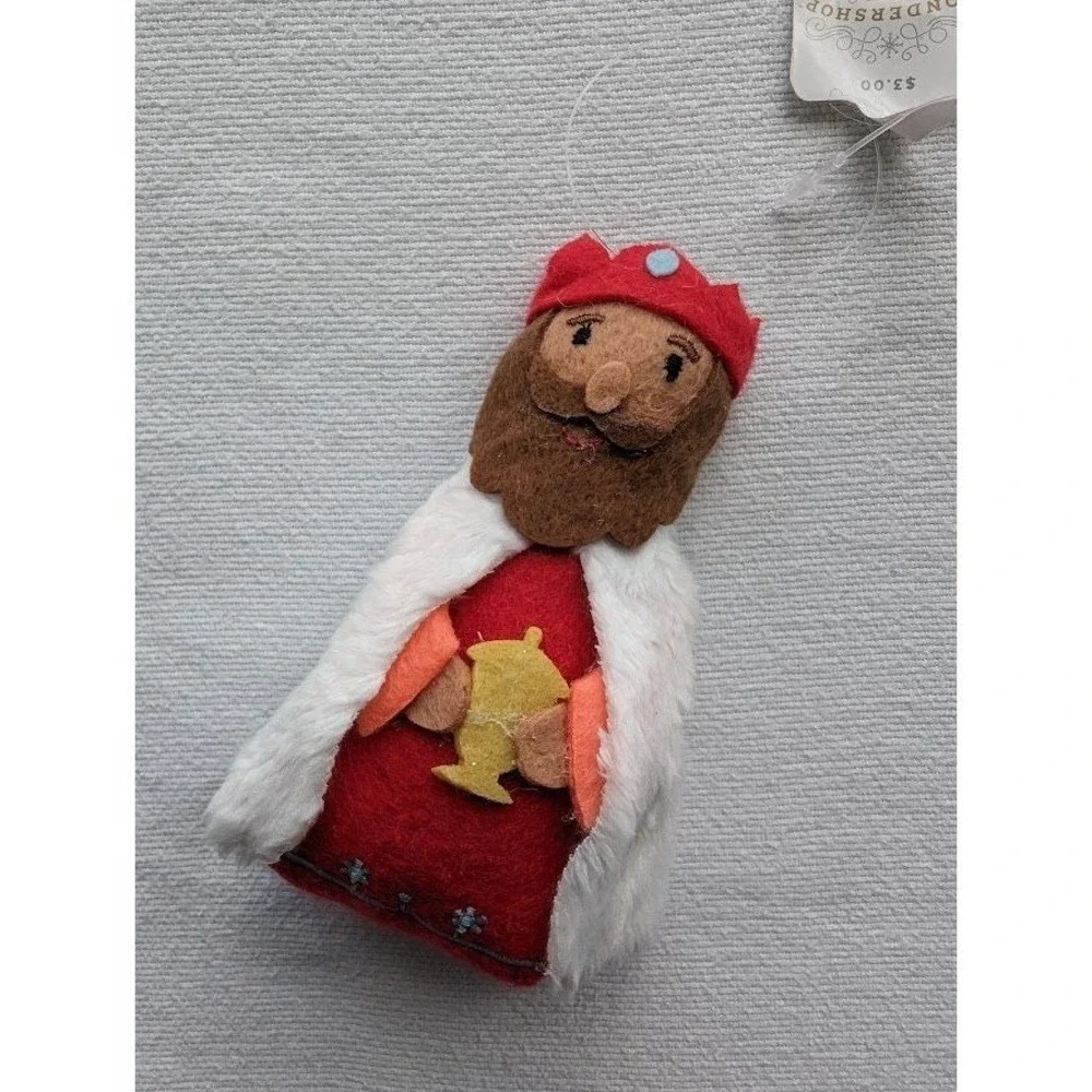Target Wondershop Nativity Wisemen Fabric Plush Holiday Christmas Ornament NEW